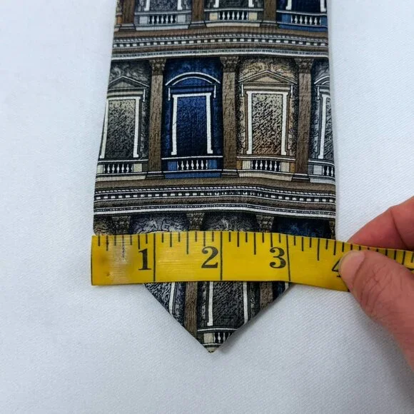 Structure Tie Silk Necktie Window Door Geo Architecture Architect Building Retro